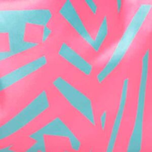 LIVIA SCRUNCHIE SCARF: Λαστιχάκι-φιόγκος, χρώματα: flamingo-mint, τεχνητό μετάξι
