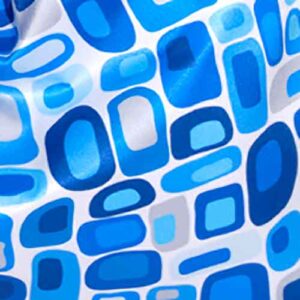 SOLANGE BLUE SCRUNCHIE SCARF: Λαστιχάκι-φιόγκος, χρώματα: royal blue και ocean blue, τεχνητό μετάξι